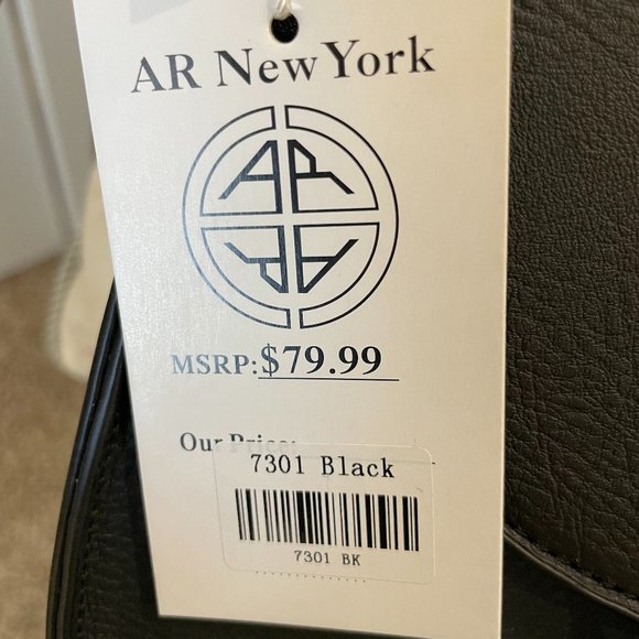 NWT| Vegan Leather Black Tassel Crossbody Bag | Color: Black with Gold H… - Picture 9 of 9